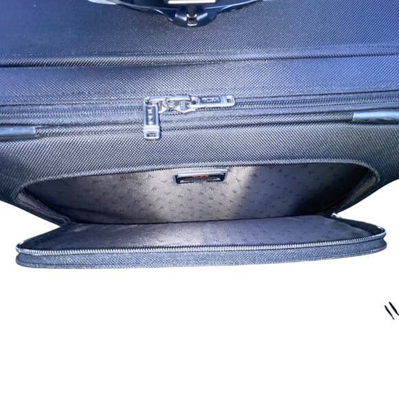 Tumi Black Nylon Wheeled Luggage With Telescopic Handle & “Just In Case” Bag - Picture 9 of 16